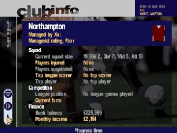 Premier Manager 2000 (EU) screen shot game playing